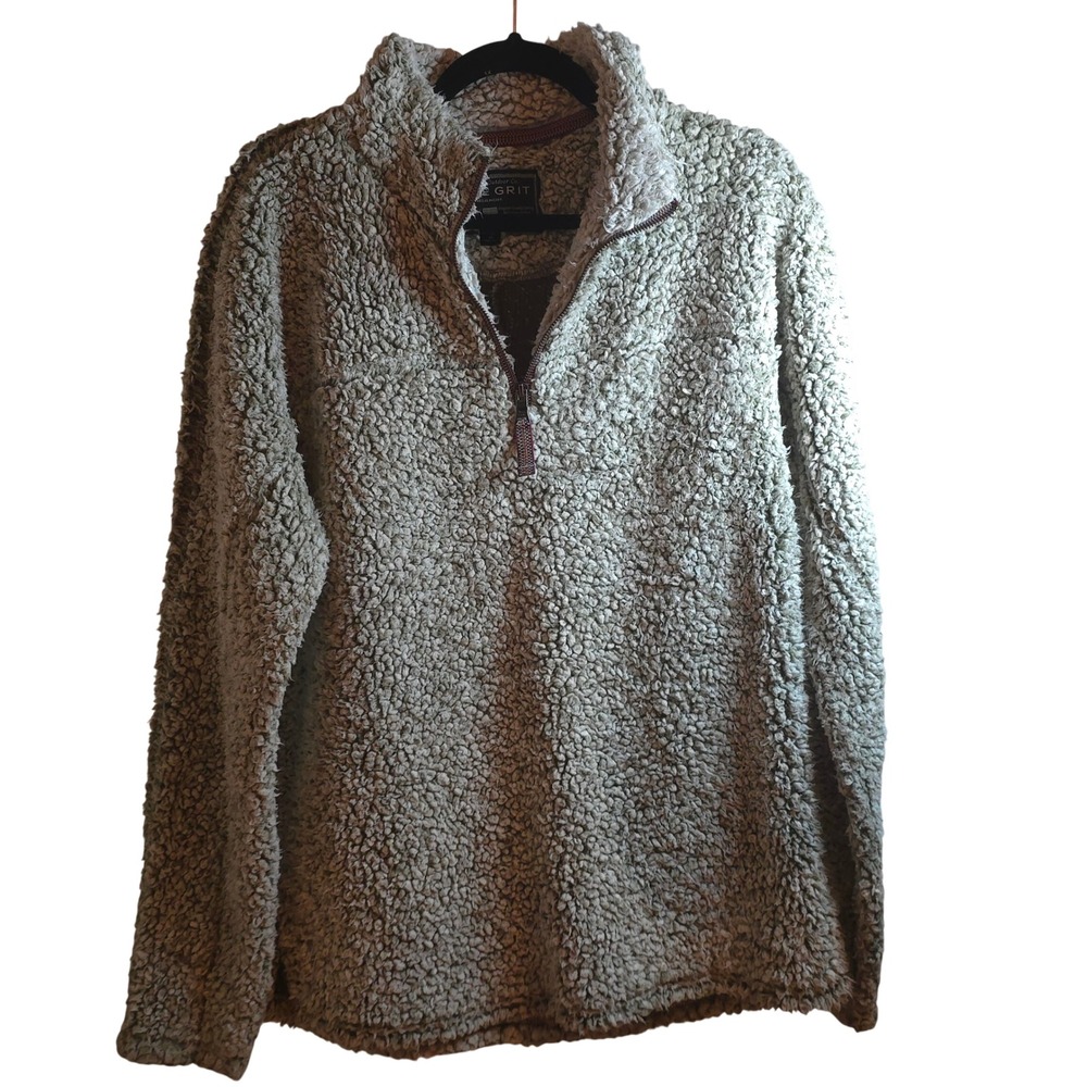 True Grit XS Frosty Sherpa 1/4 Zip Pullover Soft Fleece Jacket‎ Winter Cozy